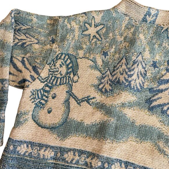 VINTAGE Unique‎ Sugar Street Weavers Snowman Sweater Winter Wonder Land S Rare - Picture 13 of 13